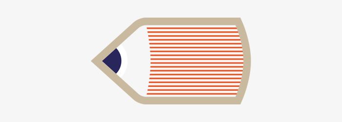 Illustrated icon of a pencil